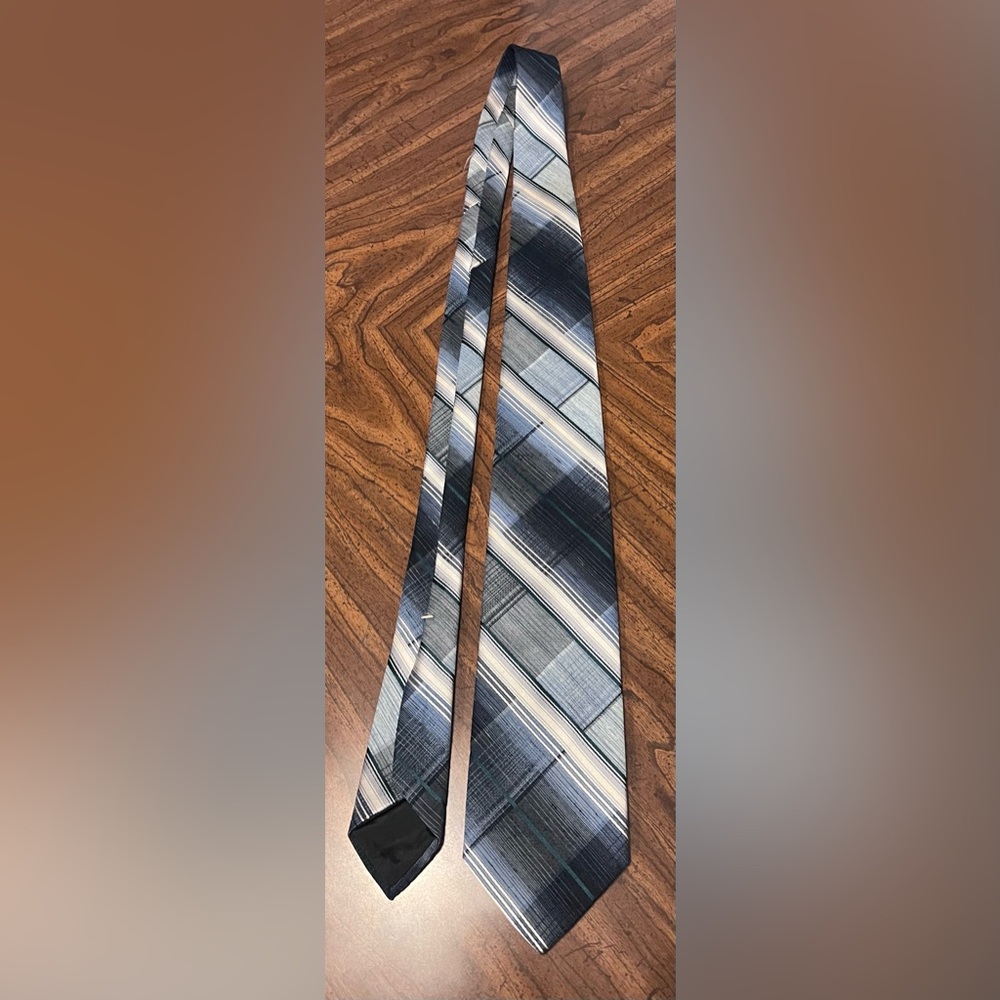 Blue And Black Patterned Wembley Tie